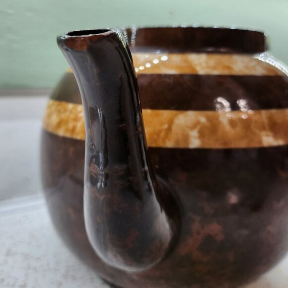 Vintage Brown & Cream/Yellow Teapot - Picture 7 of 7